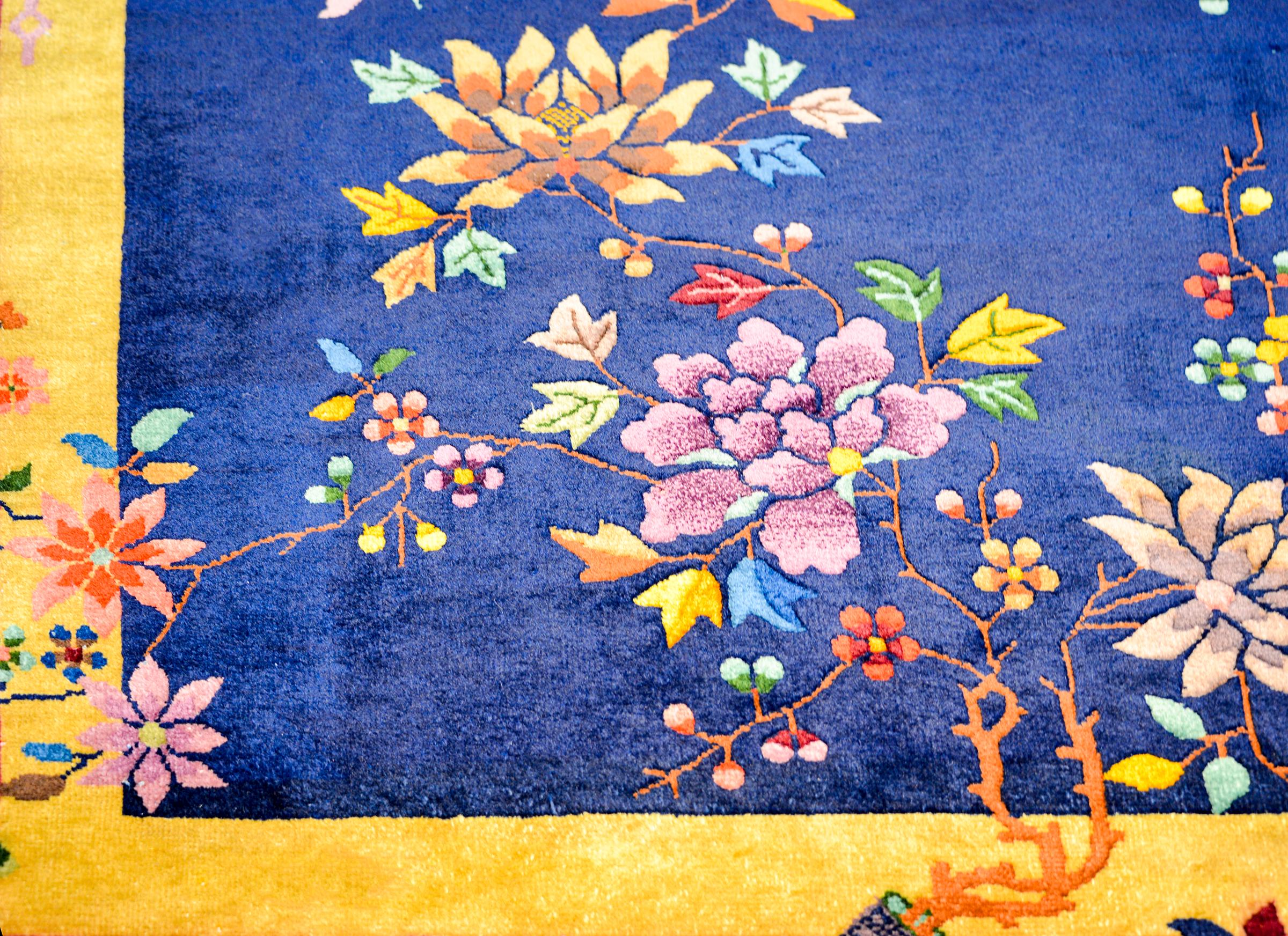 Début du 20ème siècle Tapis Art Déco chinois audacieux en vente