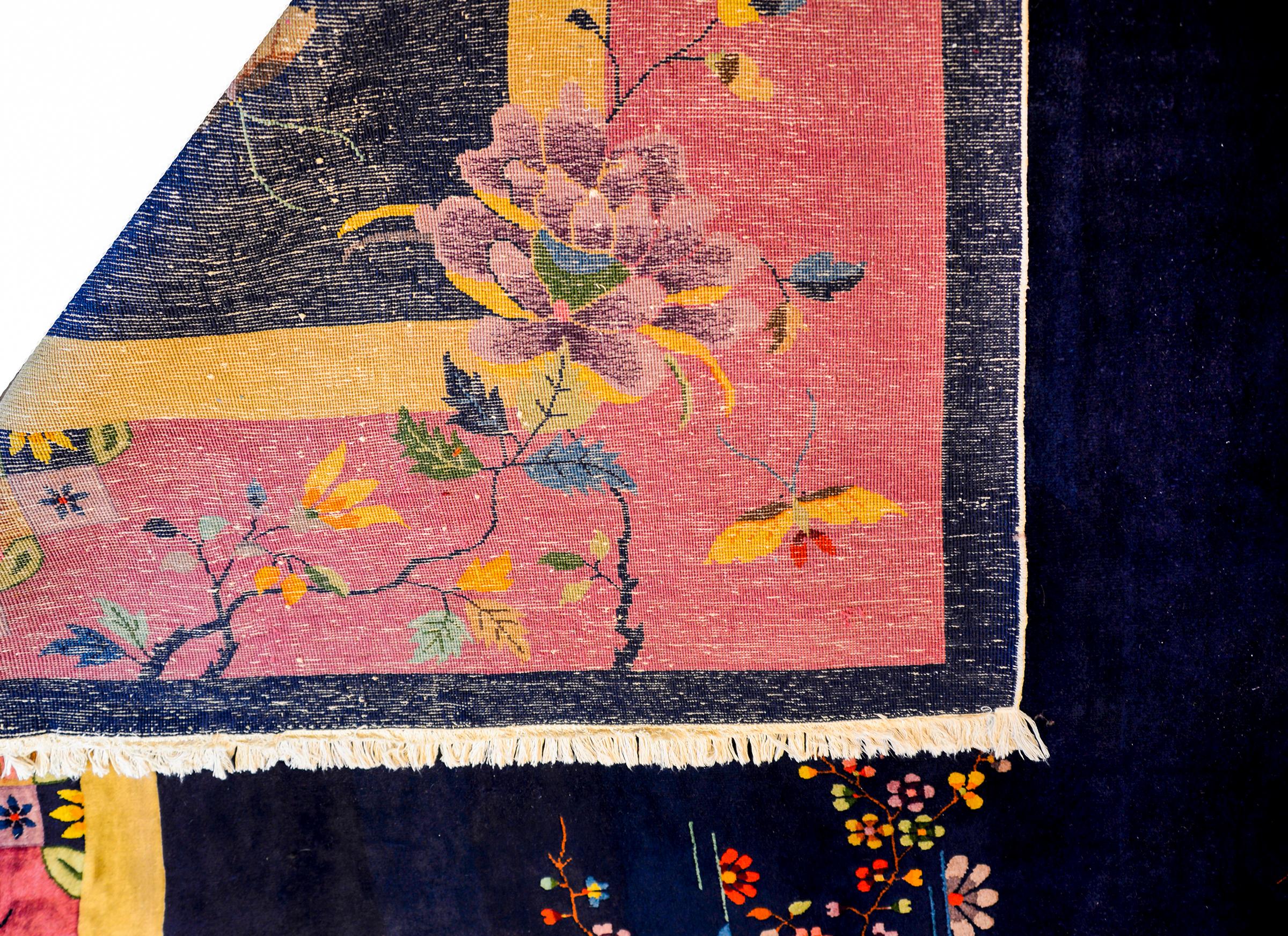 Chinesischer Art-Déco-Teppich im Vintage-Stil im Angebot 2