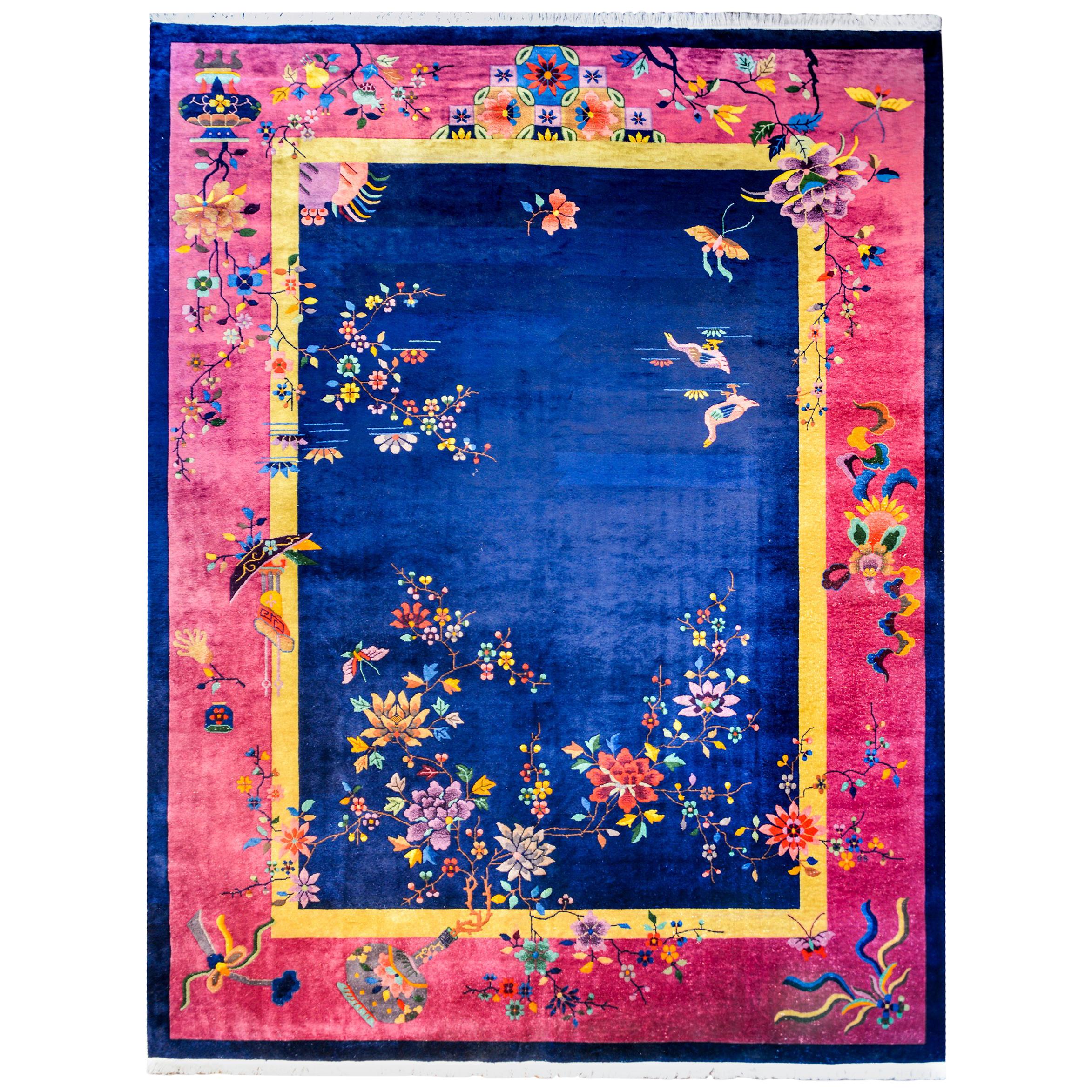 Tapis Art Déco chinois audacieux