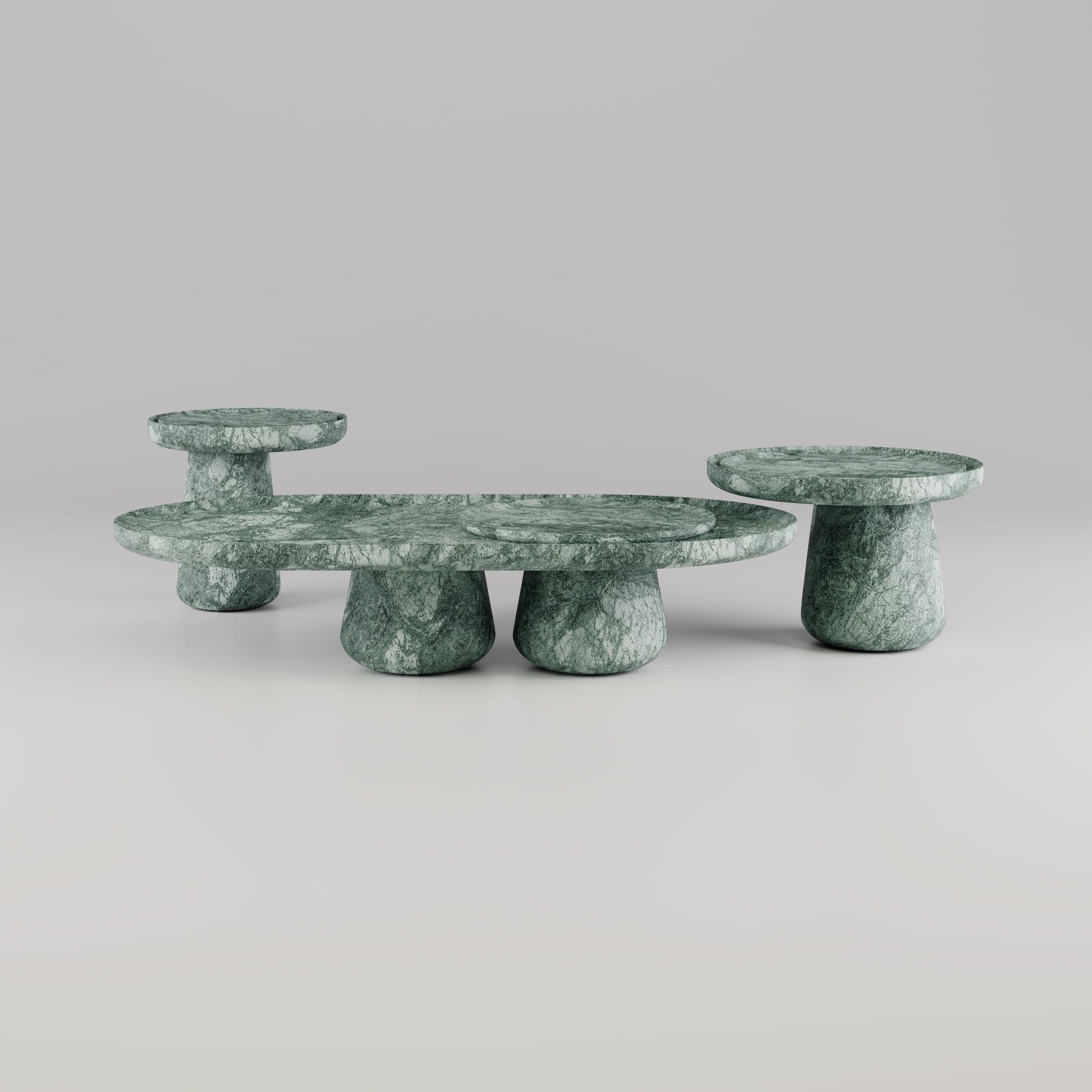 Moderne Grande table basse audacieuse - vert forêt en vente