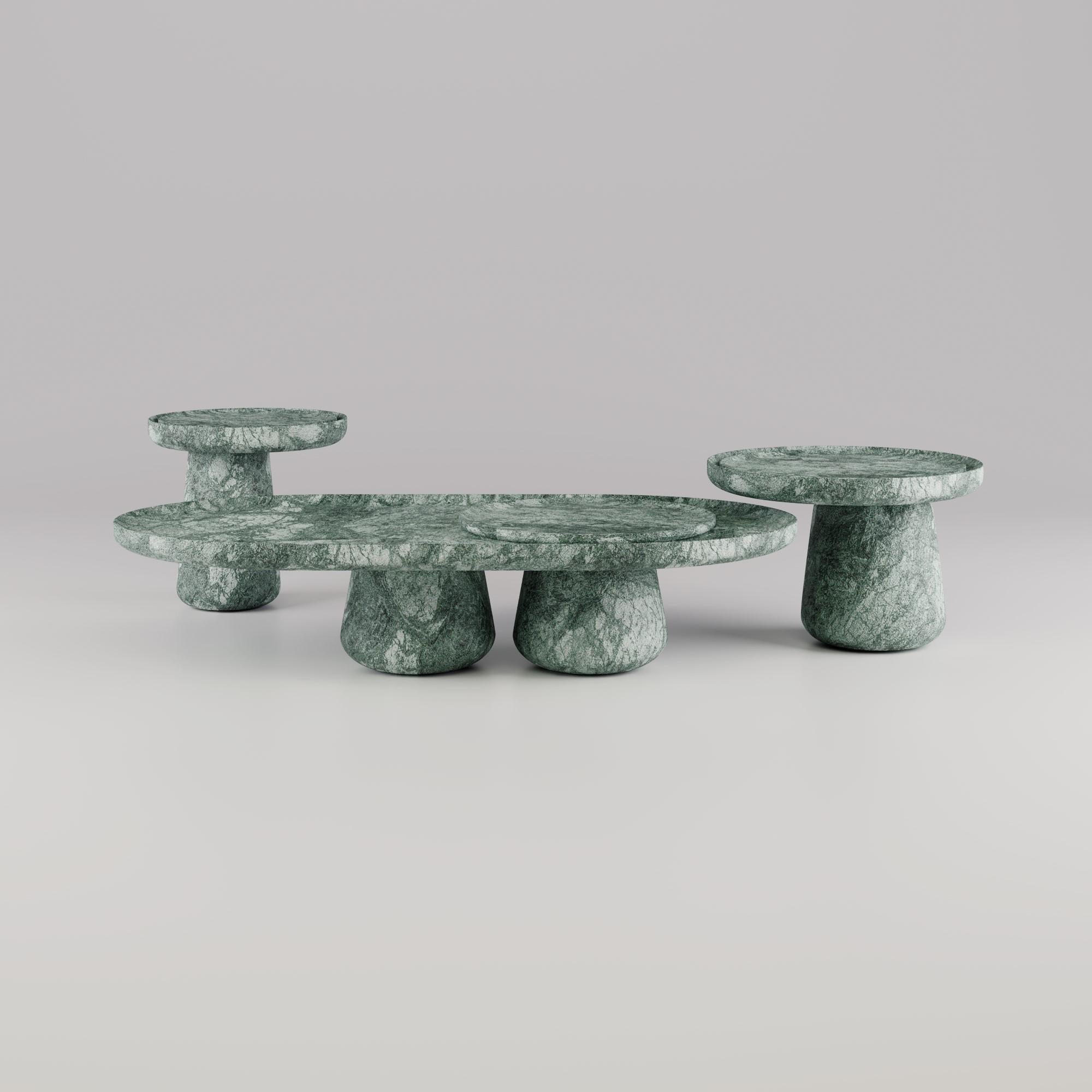 Italian Bold Coffee Table Small - Forest Green For Sale