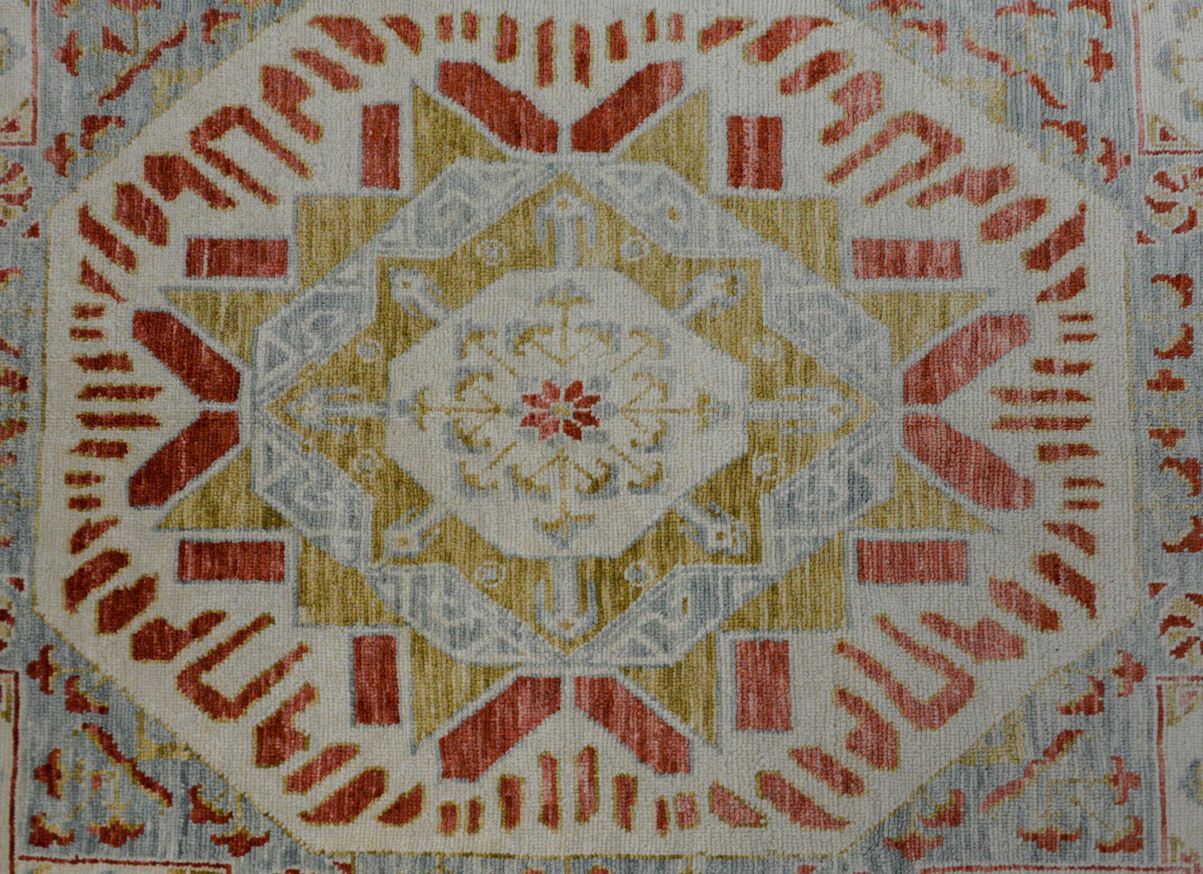 Wool Bold Contemporary Anatolian-Style Rug For Sale