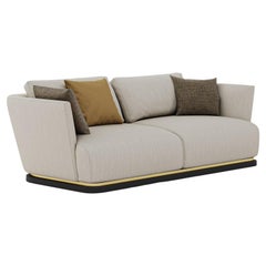 Bold Contemporary Armchair Verona Sofa with Brass Detailing