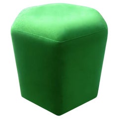 Bold Contemporary Green Velvet Stool Peligro