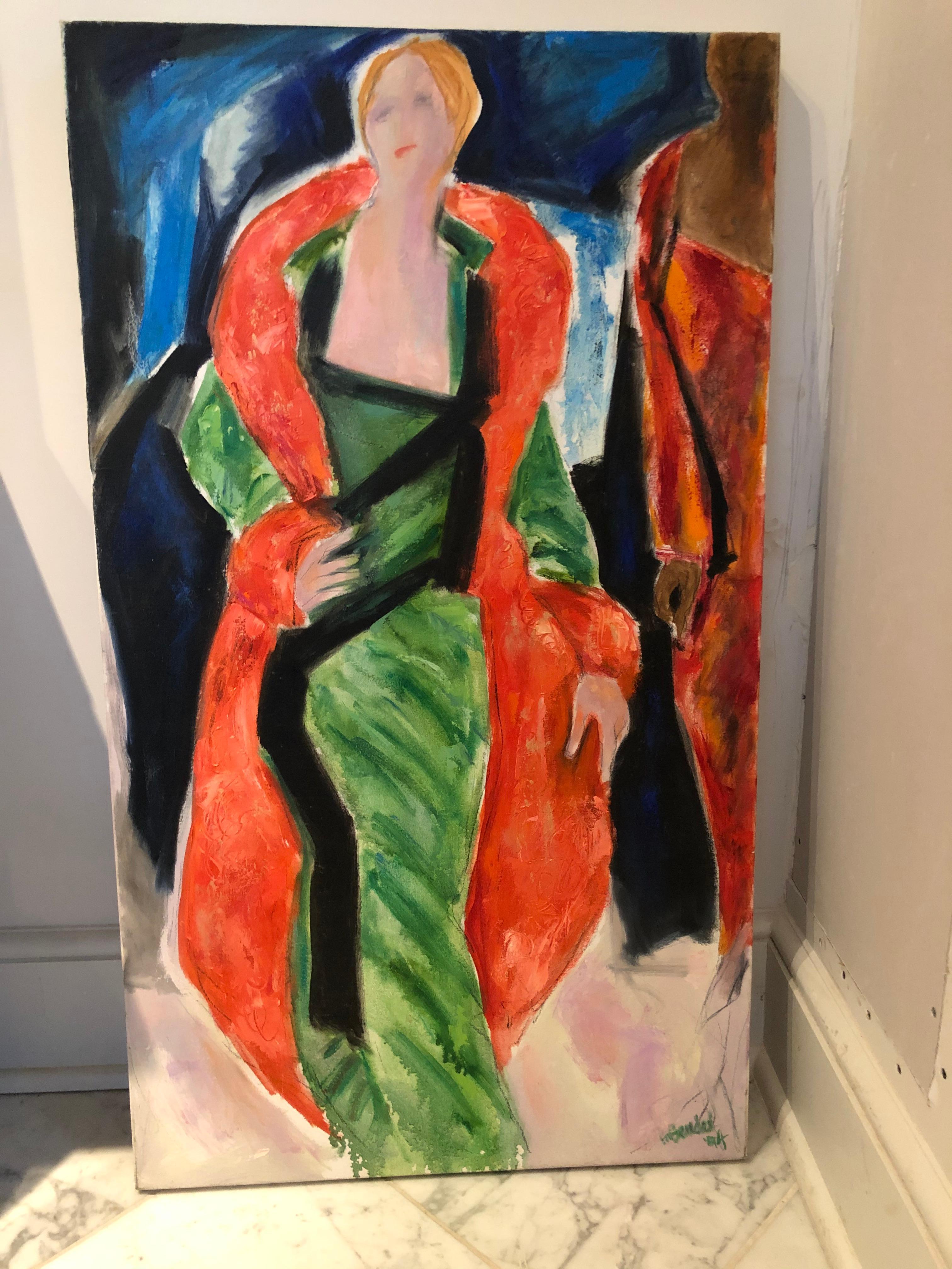 Bold Contemporary Painting of a Woman by May Bender 6
