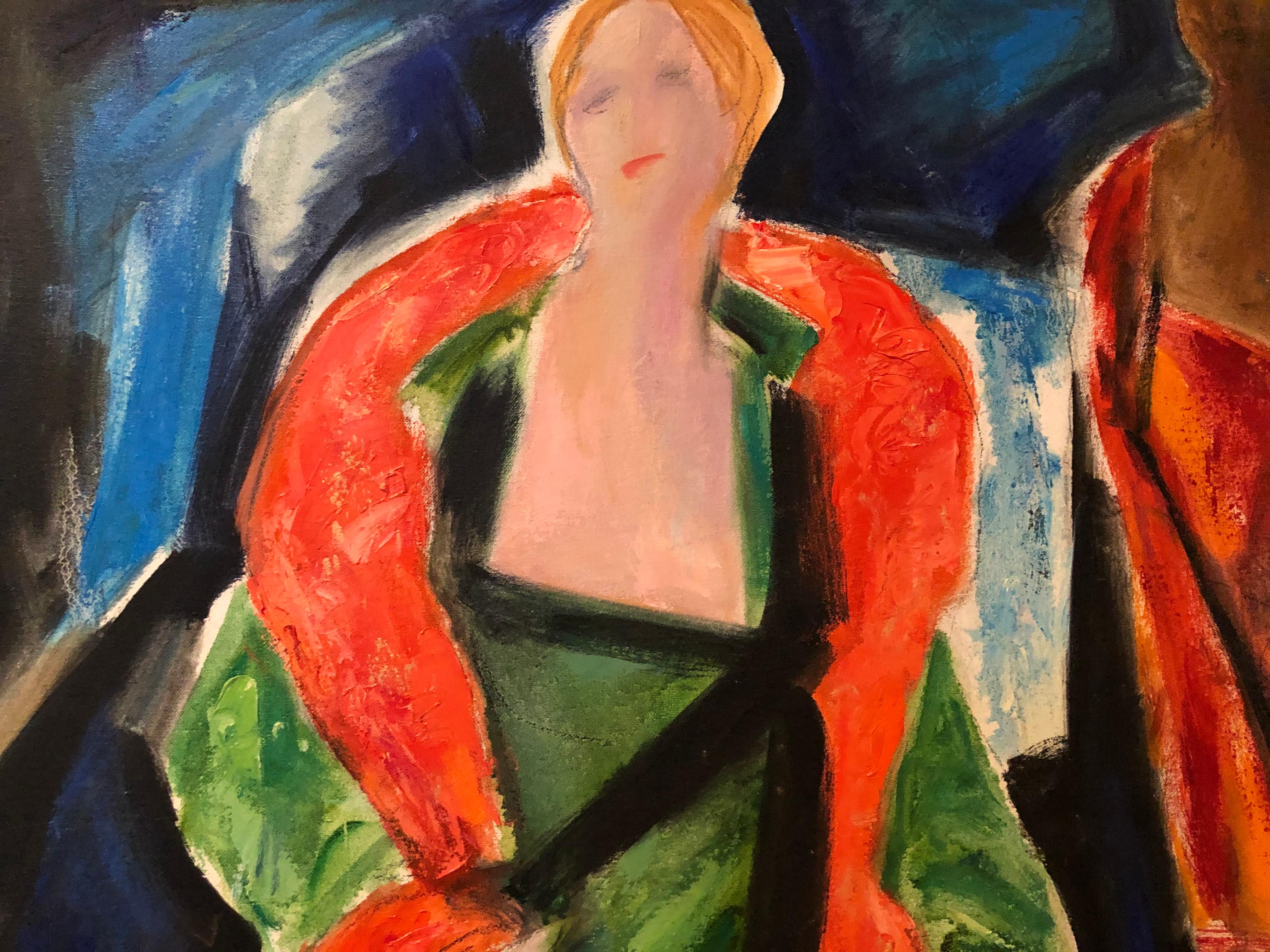 Bold Contemporary Painting of a Woman by May Bender 1