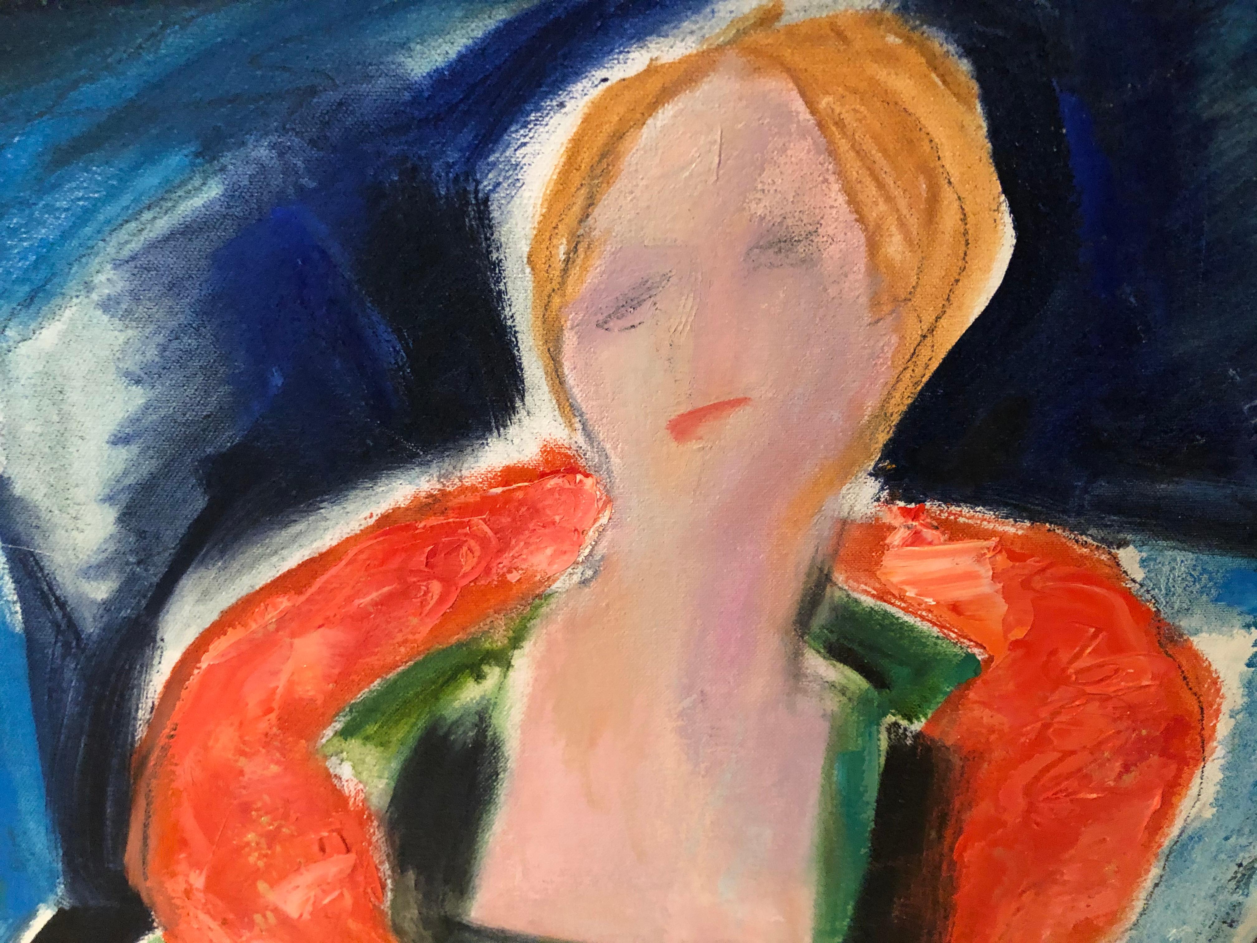 Bold Contemporary Painting of a Woman by May Bender 3