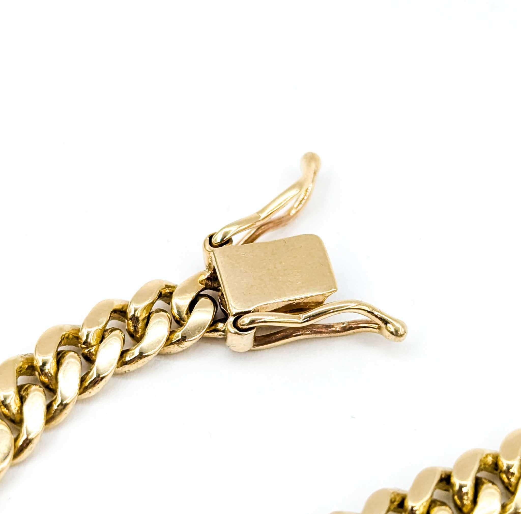 Collier à maillons cubains en or jaune 10k avec fermoir en boîte Excellent état - En vente à Bloomington, MN