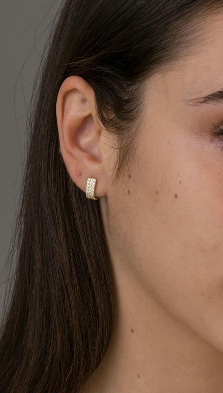 Bold Diamond Huggies 14k Solid Gold Diamond Huggies Studs Earring Bridal Studs
Light weight can be worn everyday

Additional information:
Condition: New without tags: A brand-new, unused, and unworn item (including handmade items) that is not in