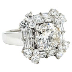 Audaz Anillo de Diamantes en Oro Blanco de 14k