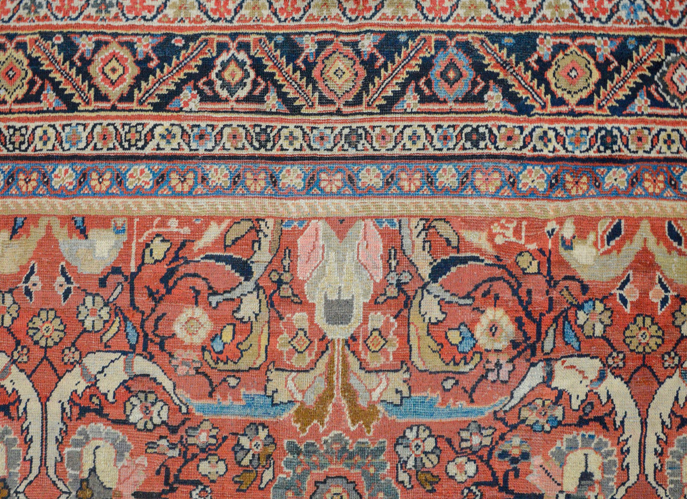 Persian Bold Early 20th Century Mahal Rug For Sale