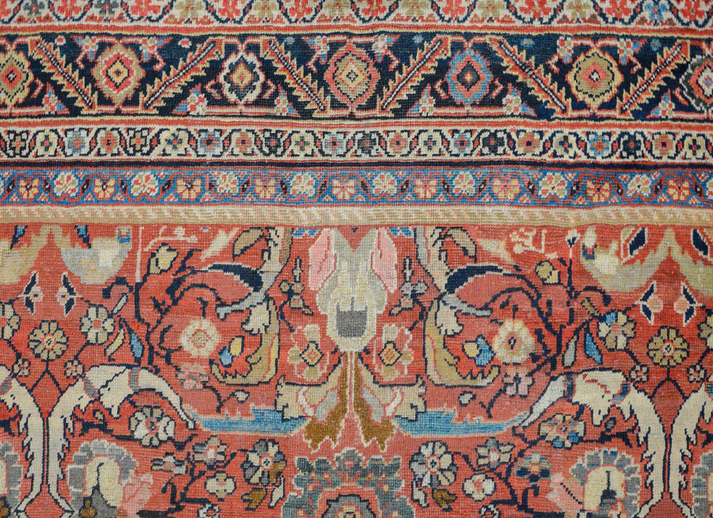 Persiano Tappeto Mahal in grassetto dei primi del Novecento in vendita