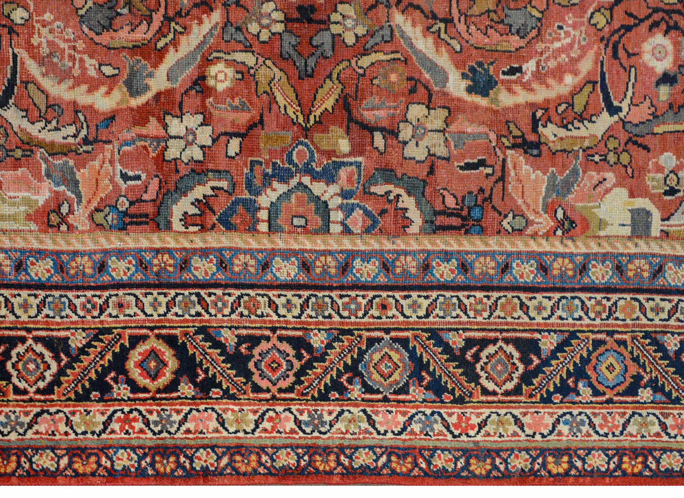 Mid-20th Century Bold Early 20th Century Mahal Rug For Sale
