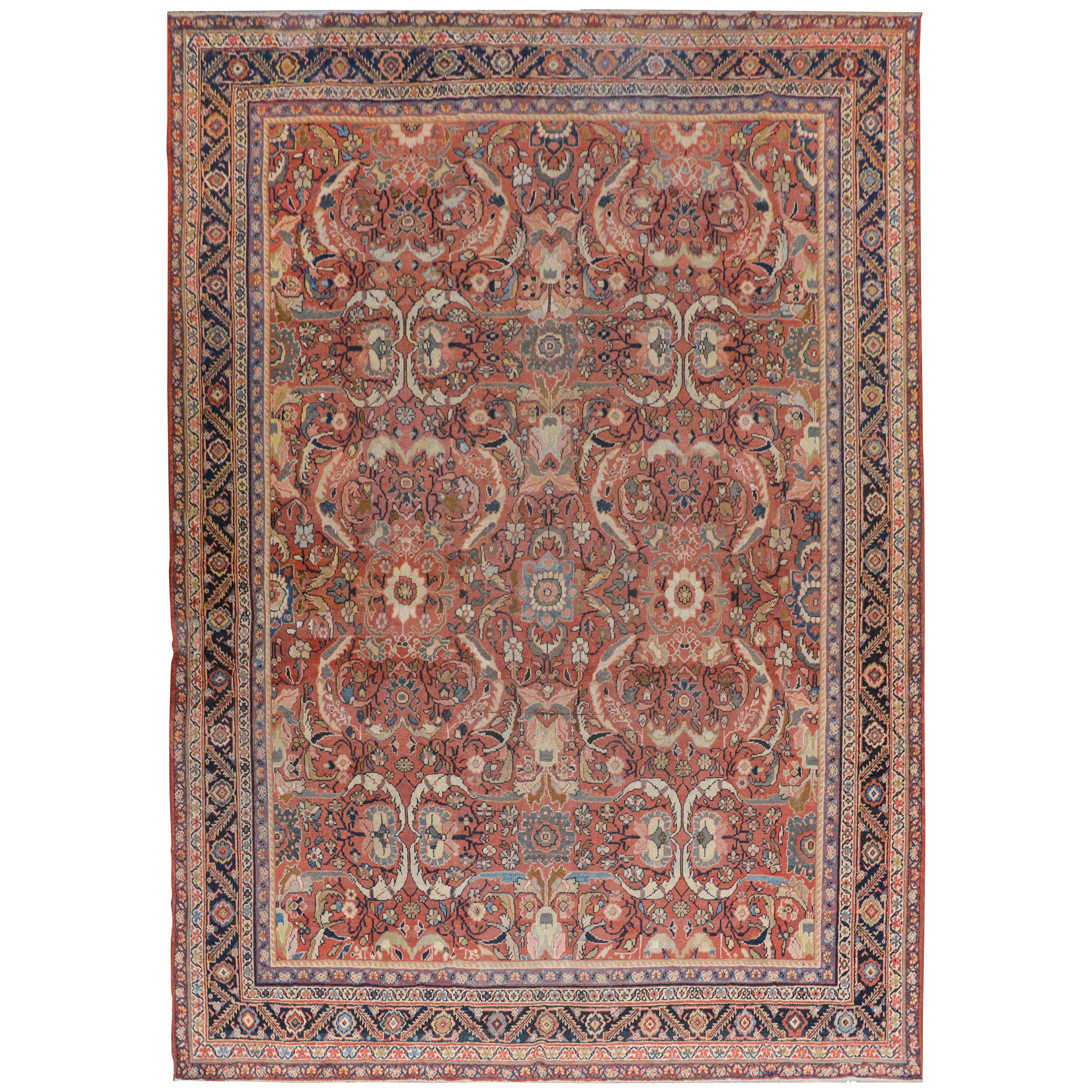 Bold Early 20th Century Mahal Rug For Sale