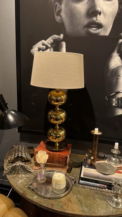 Kühne Elegante Stilarmatur Messing Midcentury Tischlampe. Schweden 1960er Jahre.