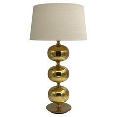 Bold Elegant Stilarmatur Brass Midcentury Table Lamp. Sweden 1960s.
