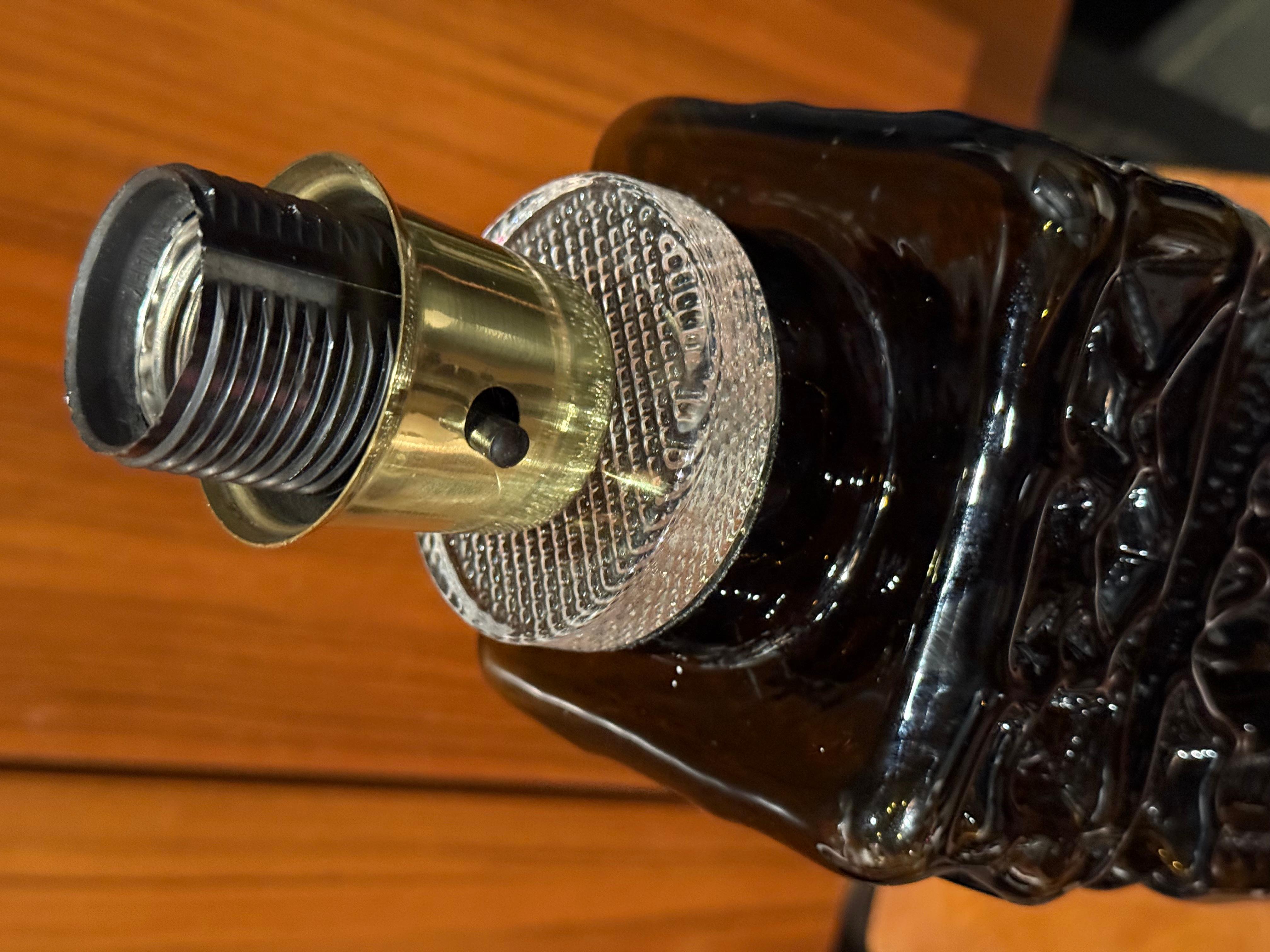 Bold Elegant Stilarmatur Lampe de table en verre vert du milieu du siècle dernier 1960s en vente 5