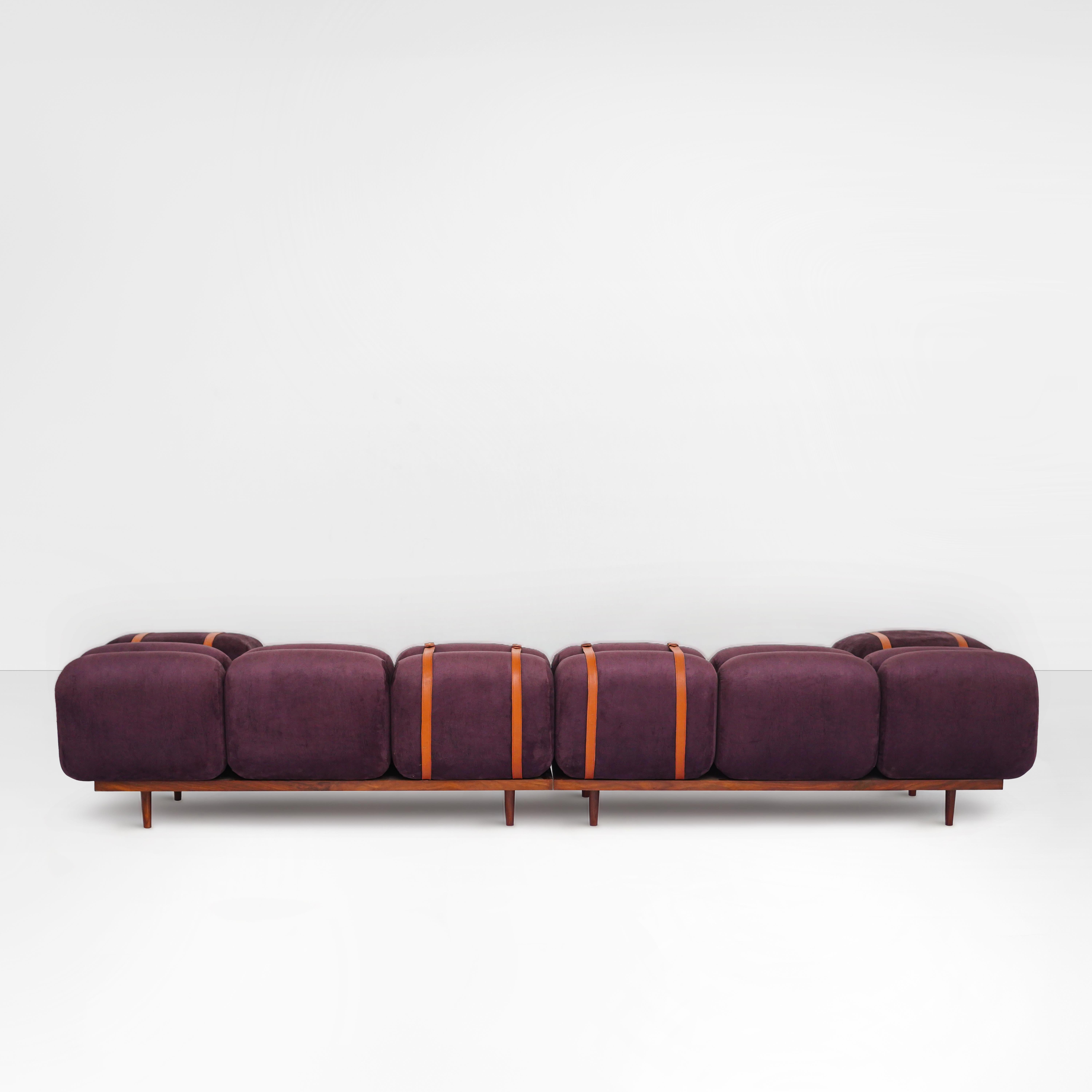 Bold Geometric, kühn, 1920, 1930, zeitgenössisch, modernes Lounge-Sofa, DEN-Sofa  im Angebot 1