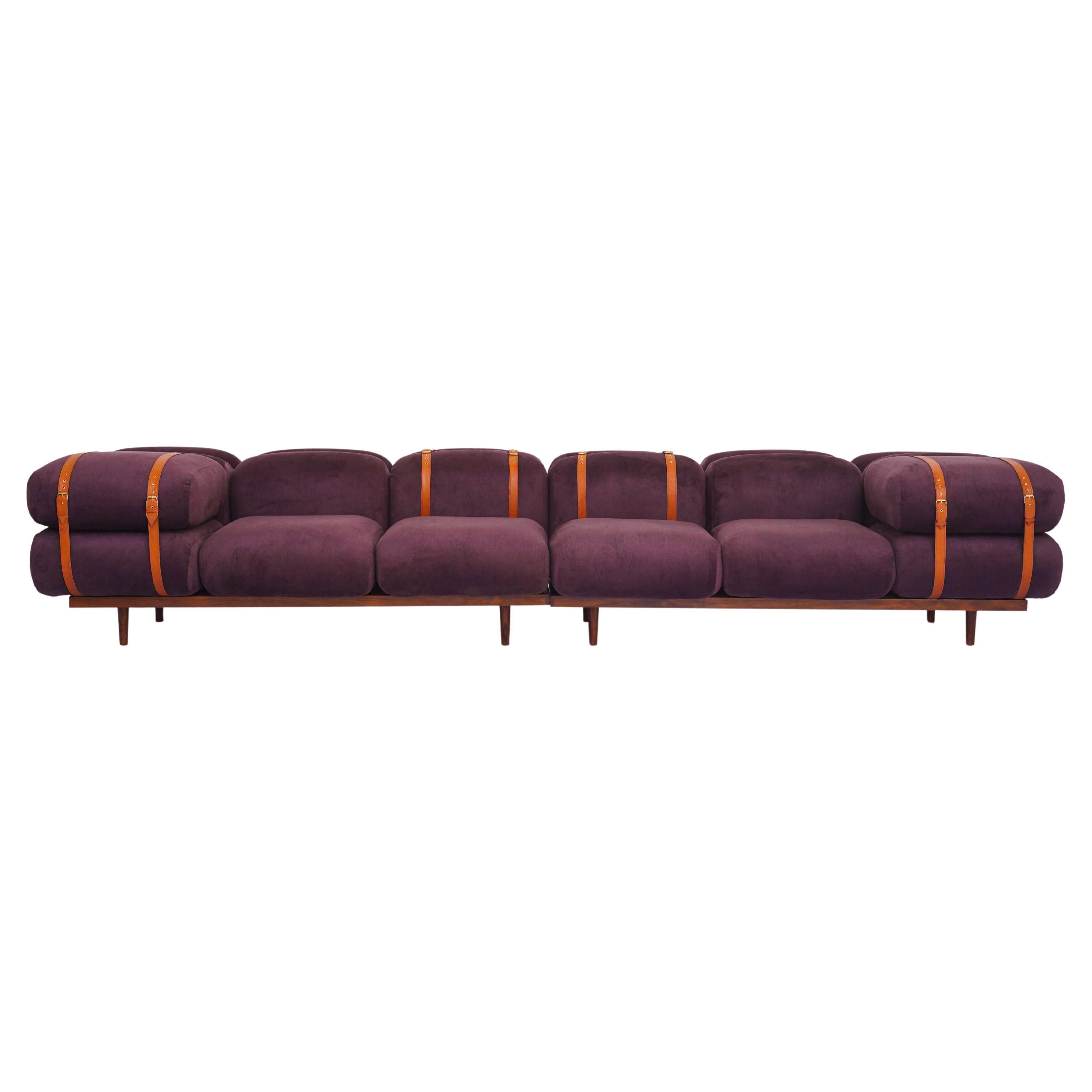 Bold Geometric, kühn, 1920, 1930, zeitgenössisch, modernes Lounge-Sofa, DEN-Sofa 