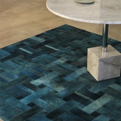 Bold Geometric Design in Azure Cestino Rug Rectangle XLarge