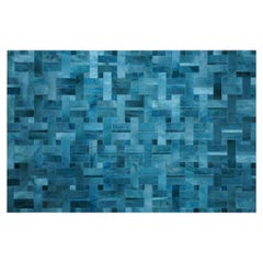 Bold Geometric Design in Azure Cestino Rug Rectangle XLarge