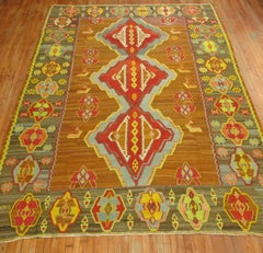 Zabihi Collection Bold Geometric Turkish Kilim