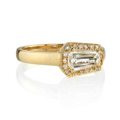 Bold Gold Shield Cut Ring