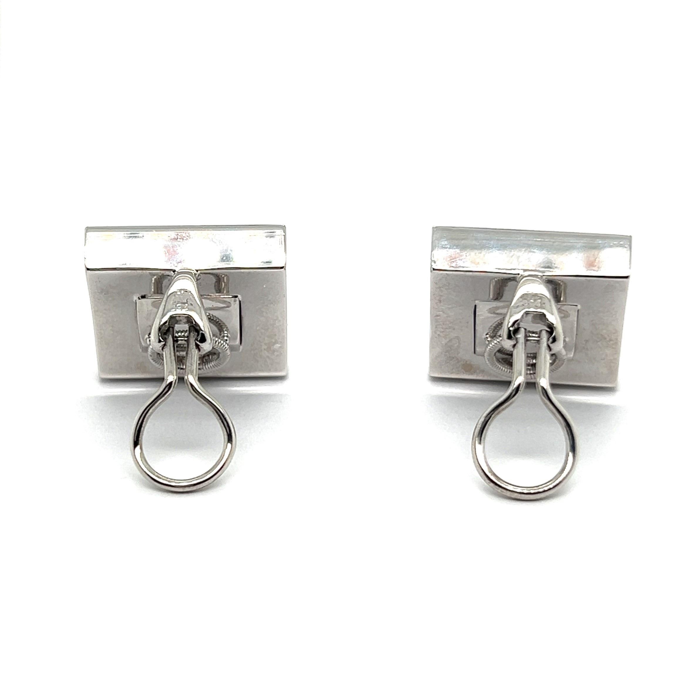  Bold Graphic Earrings with Diamonds in 18 Karat White Gold by Majo Fruithof 1