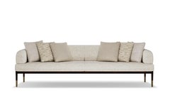 Canapé Guliver avec Wood Wood noir et base en laiton brossé