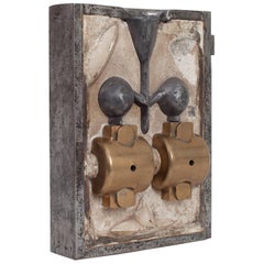 Bold Industrial Bronze and Steel Casting Mold Sculpture, France 20th Century