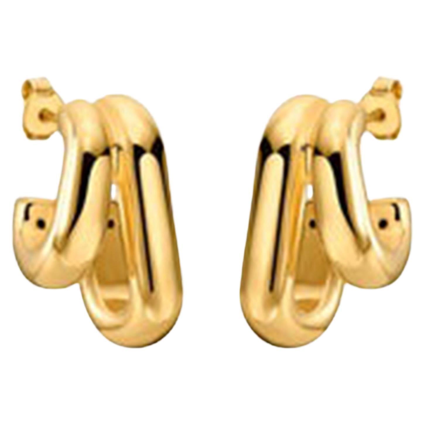 Bold Loop 14K (or 18k upon request) Yellow Gold Statement Hoop Earrings