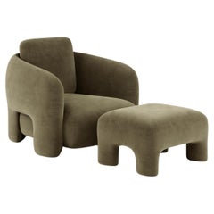 Bold Lounge Chair and ottoman - Nabuk