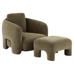 Sedia da salotto e pouf Bold - Nabuk