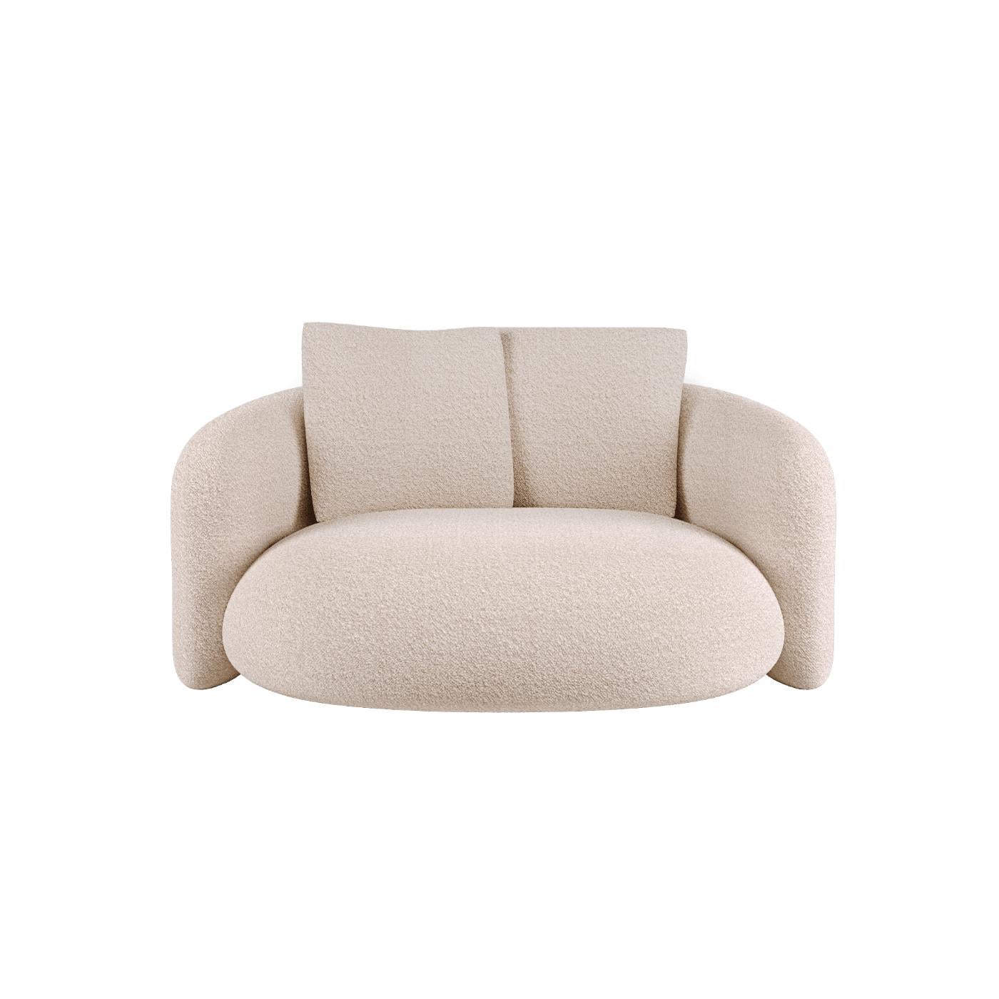 Bold Love Bed by Mohdern
Dimensions: W 170 x D 170 x H 75 cm
Materials: Fabric, Bouclé


Bold is a refined furniture collection designed and produced by the Mohdern brand. The series includes the armchair and lounge chair; the sofa in different