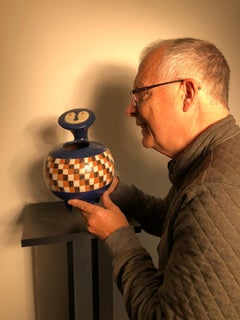 Bold Master Work "Bullet Man" Hand Made and Hand Glazed, Eva Fritz-Lindner