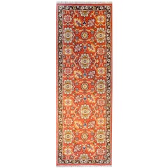 Tapis de couloir turc de Bessarabie audacieux du milieu du 20e siècle