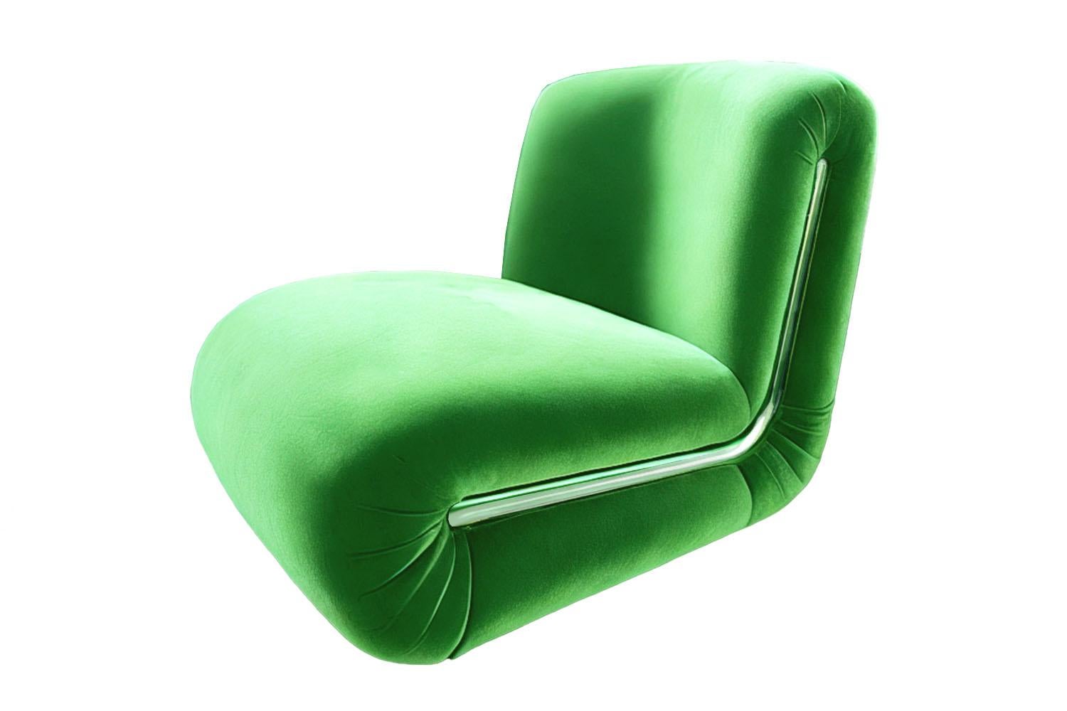 Sillón moderno de terciopelo rosa Frenesí en Nuevo estado para la venta en Almería, ES