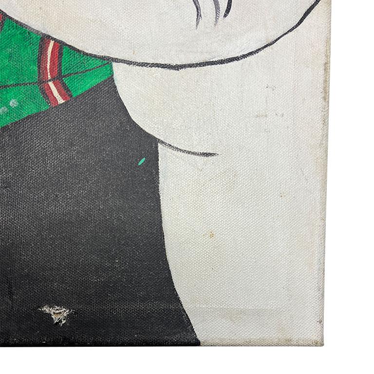 20th Century Bold Modernist Mexican Painting by Yessica Torres - Abstract Figurative Art For Sale