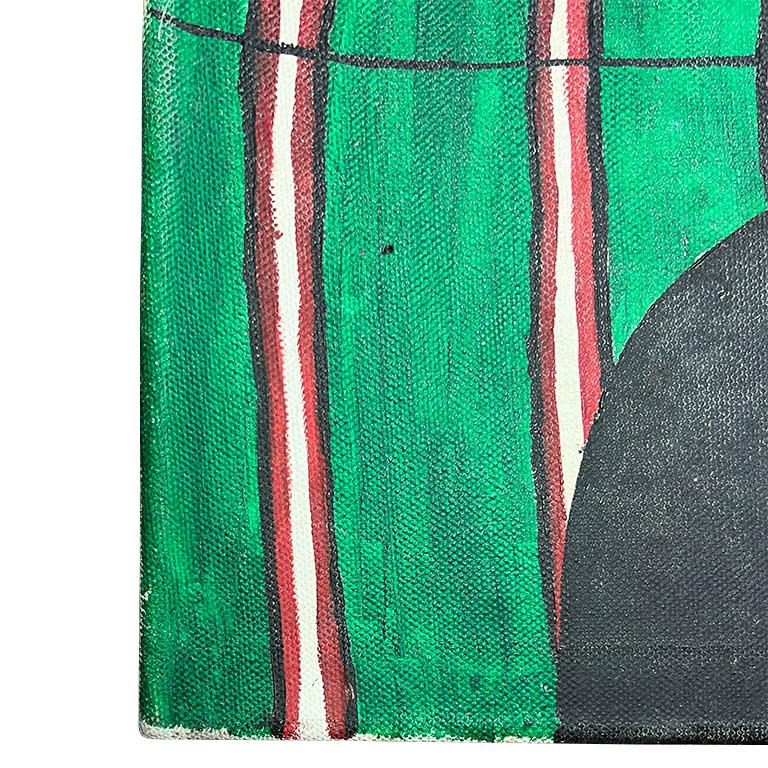 Canvas Bold Modernist Mexican Painting by Yessica Torres - Abstract Figurative Art For Sale