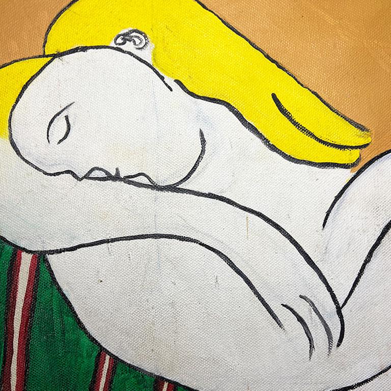 Bold Modernist Mexican Painting by Yessica Torres - Abstract Figurative Art For Sale 3