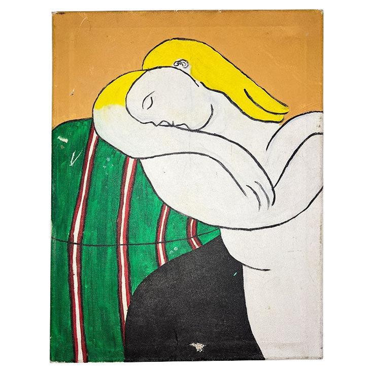 Bold Modernist Mexican Painting by Yessica Torres - Abstract Figurative Art For Sale