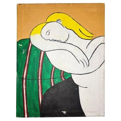 Kühnes modernistisches mexikanisches Gemälde von Yessica Torres - Abstrakte figurative Kunst
