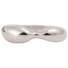 M. Hisae Modernist Organic Sculptural Silver Ring