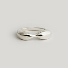 M. Hisae Modernist Organic Sculptural Silver Ring