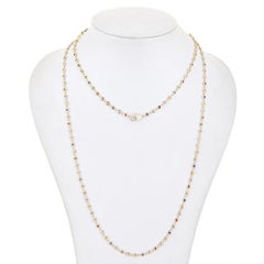 Bold Multi Sapphire 14K (or 18k upon request) Yellow Gold Diamond Necklace