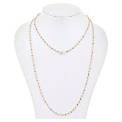 Bold Multi Sapphire 14K (or 18k upon request) Yellow Gold Diamond Necklace