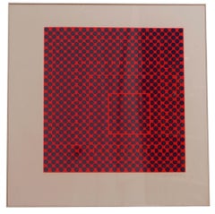 Bold Op Art Geometric Serigraph by Victor Vasarely, Signed and Numbered