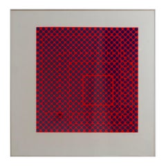 Bold Op Art Geometric Serigraph by Victor Vasarely, Signed and Numbered