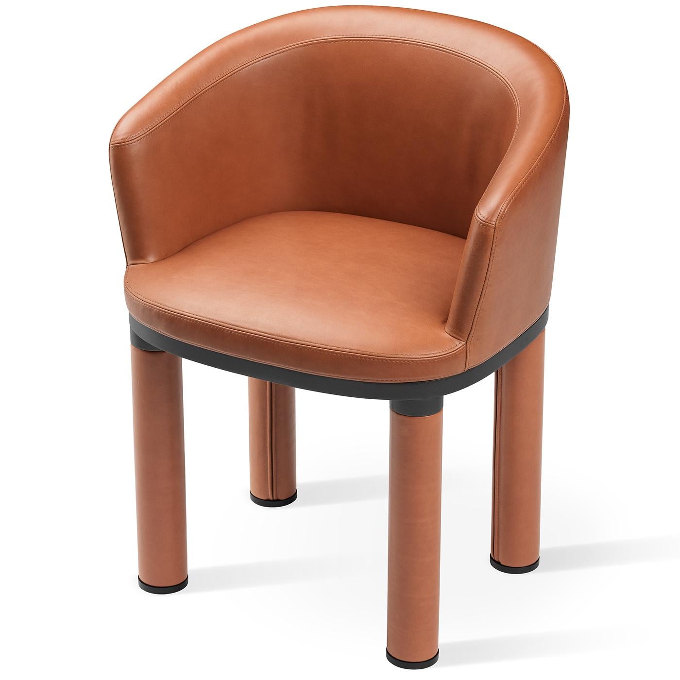Modern Bold Orange Armchair For Sale
