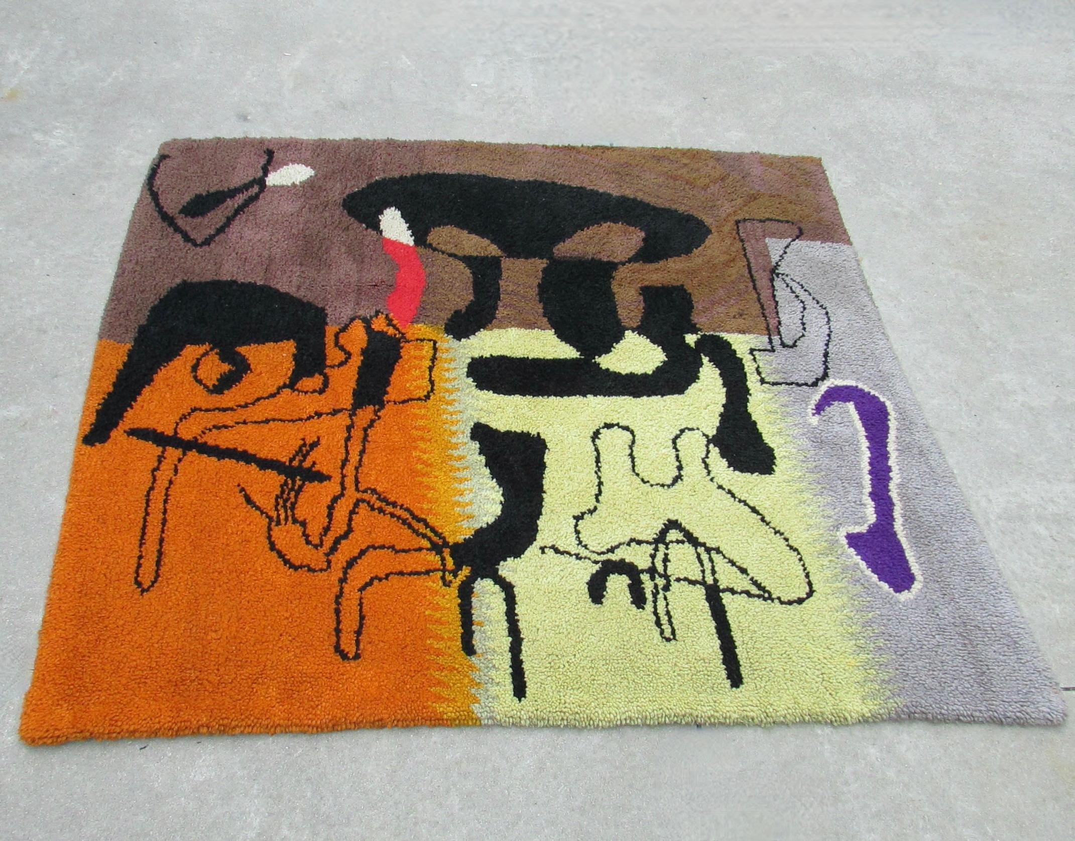 Bold Organic Abstract Pattern Wandteppich oder Bodenbelag im Zustand „Gut“ im Angebot in Ferndale, MI